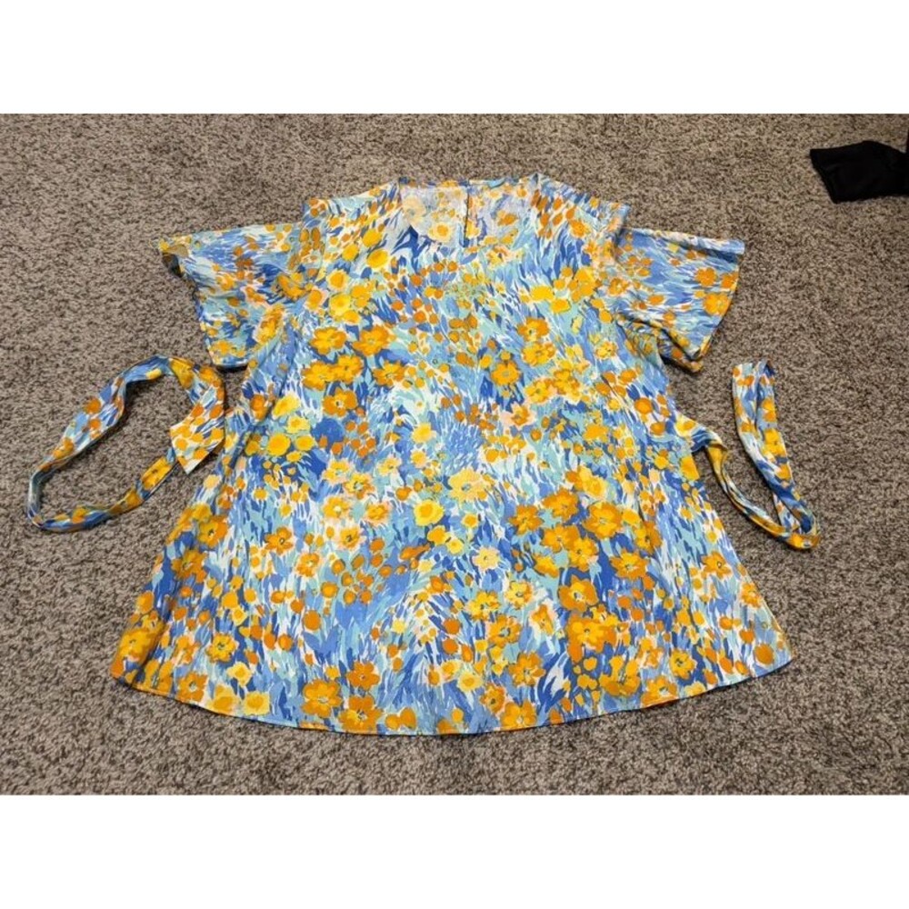J.McLaughlin Floral Tie-Waist Top